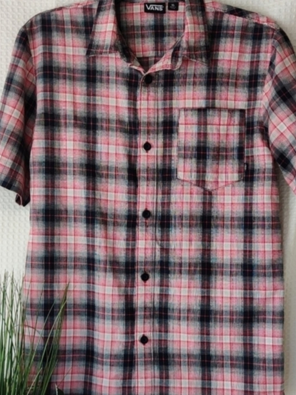 Vans Boys Short Sleeve Button Down Shirt Size XL